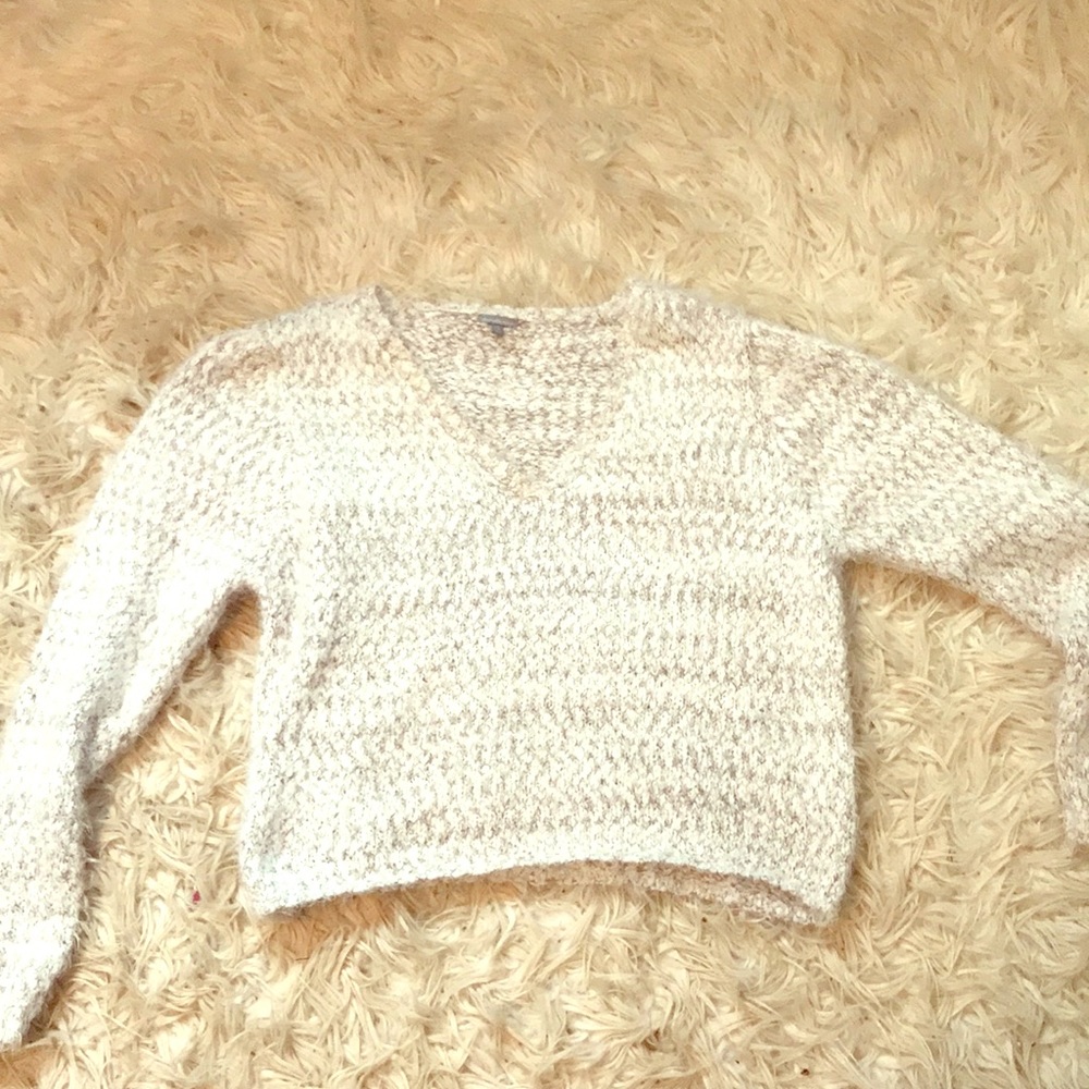 White and grey sweater